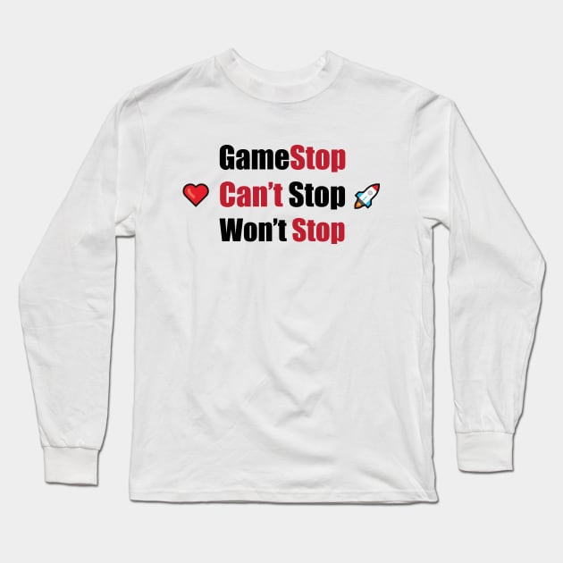 Gamestop Cant stop wont stop Long Sleeve T-Shirt by SkelBunny